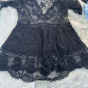 Amazon Black Lace Swim Coverup
